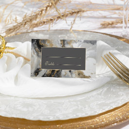 Moderne Goldmedaille Anthrazit Artistic Watercolor Platzkarte