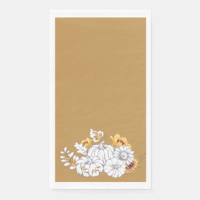 Moderne Goldpumpen und Sonnenblumen Serviette (Vorderseite)