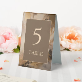 Moderne Goldschokolade-Hochzeit Tischaufsteller