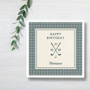 Moderne Golf Clubs Geburtstagsparty jedes Alters G Serviette