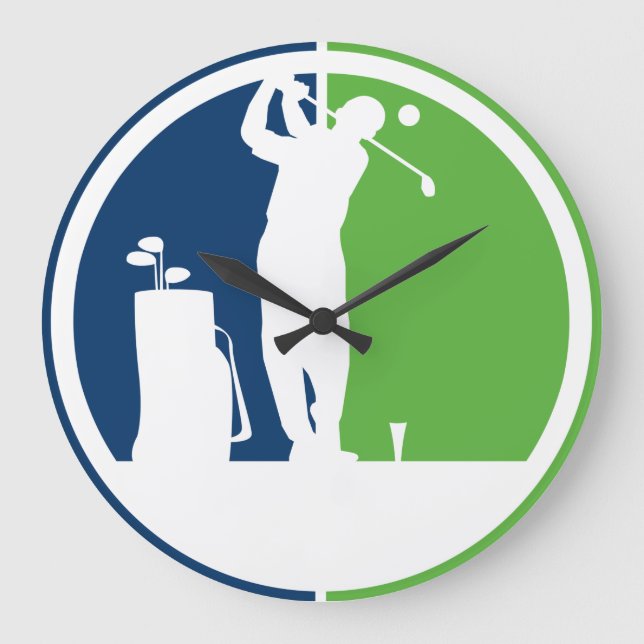 Moderne Golf-Themenuhren für Männer Große Wanduhr (Vorderseite)