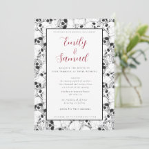 Moderne gotische Hochzeitseinladung