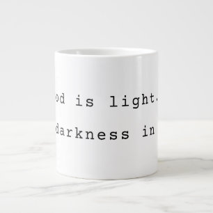 Moderne "Gott ist Licht" Jumbo-Kaffeetasse Jumbo-Tasse