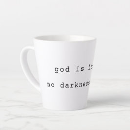 Moderne Gott ist Licht Latte Tasse