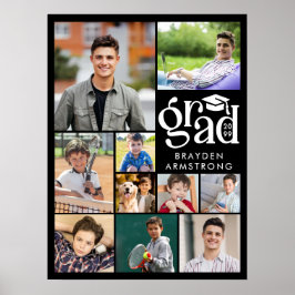 Moderne Grad 10 Foto Collage Fett Typ Cap Poster