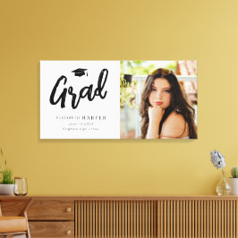 Moderne Grad Brush Schrift Foto Abschlussfeier Leinwanddruck