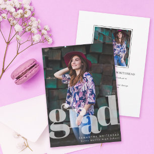 Moderne Grad Foto-Ankündigungskarte Ankündigung