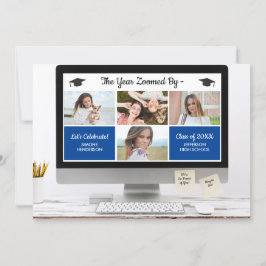 Moderne Grad Foto Collage Funny Graduation Party Einladung