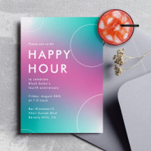 Moderne Gradient Happy Hour (Aqua)