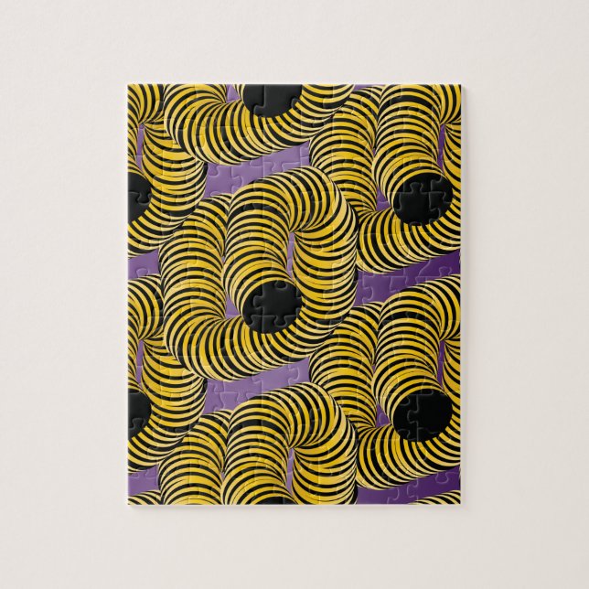 Moderne Gradient Trippy Tunnels Gelbe Biene (Vertikal)