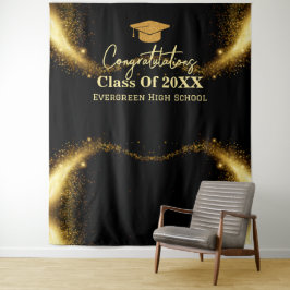 Moderne Graduate Abschluss Foto Stand Hintergrund Wandteppich