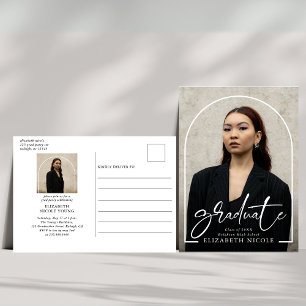 Moderne Graduate Foto Arch Graduation Party Postkarte