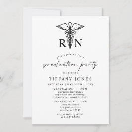 Moderne Graduate Foto RN Nurse Graduation Party Einladung