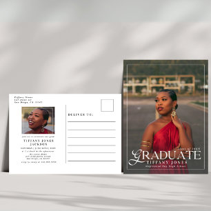 Moderne Graduate Magazine Foto Graduation Party Postkarte