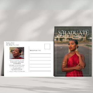 Moderne Graduate Magazine Foto Graduation Party Postkarte
