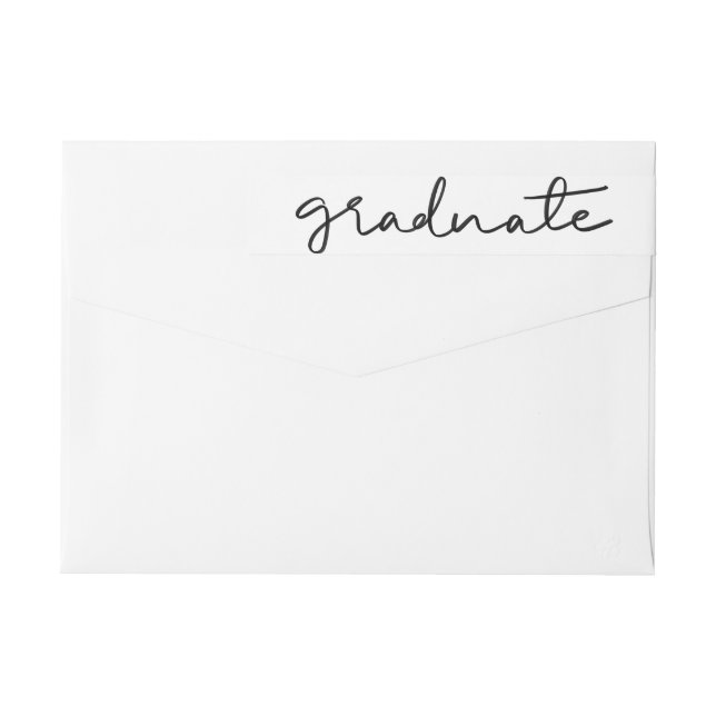 Moderne Graduate Typografie Minimal (Rückseite)