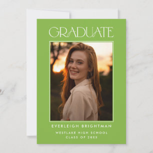 MODERNE GRADUATTYPOGRAFIE FOTO ABSCHLUSS INVITE EINLADUNG