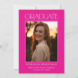MODERNE GRADUATTYPOGRAFIE FOTO ABSCHLUSS INVITE EINLADUNG