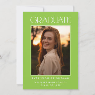 MODERNE GRADUATTYPOGRAFIE FOTO ABSCHLUSS INVITE EINLADUNG