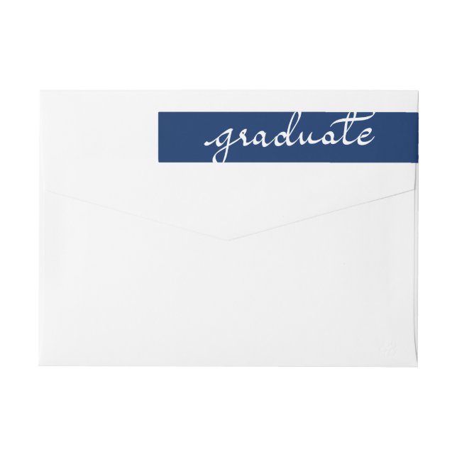 Moderne graduierte Typografie-schickes Marine-Blau (Rückseite)