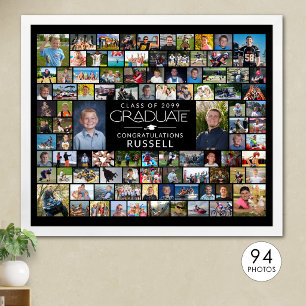 Moderne Graduierten-94-Fotocollage-Anzeige Poster