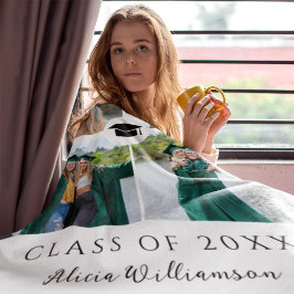 Moderne Graduiertenklasse Foto Collage Class of Ab Fleecedecke