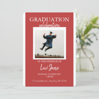 Moderne Graduierungspartei Einladung mit Foto