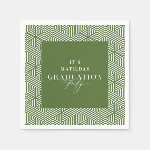 Moderne Graduierungspartei für Geometrie und Skrip Serviette