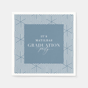 Moderne Graduierungspartei für Geometrie und Skrip Serviette