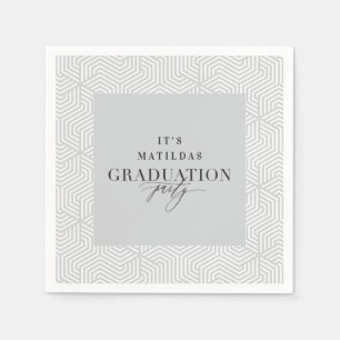 Moderne Graduierungspartei für Geometrie und Skrip Serviette
