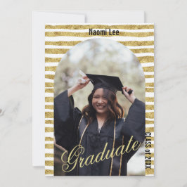 Moderne Graduierungspartei für Goldene Bögen Einladung