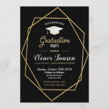 Moderne Graduierungspartei für Schwarz und Gold