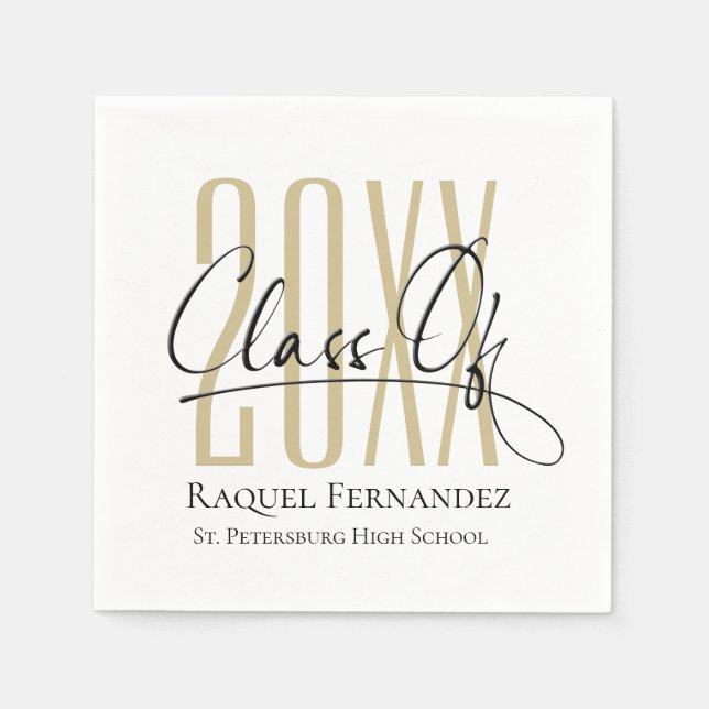 Moderne Graduierungspartei für SkriptCollage Serviette (Vorderseite)