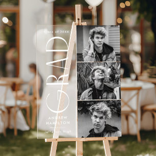 Moderne Graduierungspartei Grad 3 Foto Acrylschild