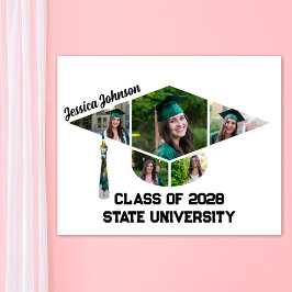 Moderne Graduierungstafel Form FotoCollage Poster