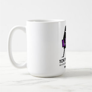 Moderne Grafik eines urbanen Bassisten - Tokyo Edg Kaffeetasse