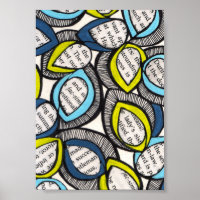 Moderne Grafik-Leaf Mixed Media Illustration Print