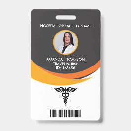Moderne Grafikdesign Nurse Foto ID Ausweis