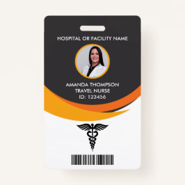 Moderne Grafikdesign Nurse Foto ID Ausweis