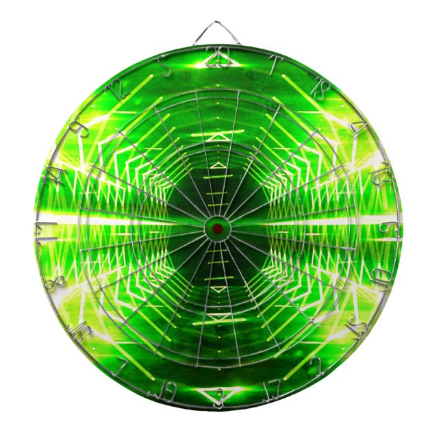 Moderne grafische coole glühende Turbulenz, Dartscheibe (vorne)