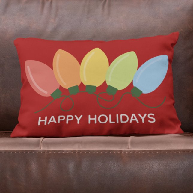 Moderne grafische Lichter Weihnachten Lendenkissen (Von Creator hochgeladen)