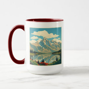 Moderne Grand Teton Alpine Zen Personalisierte Tasse