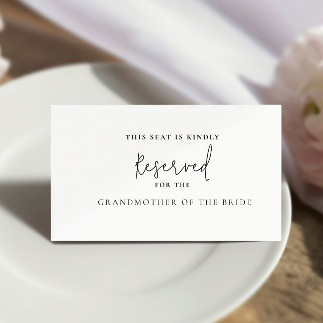 Moderne GrandMother of the Groom Seating Reservier Platzkarte (Von Creator hochgeladen)