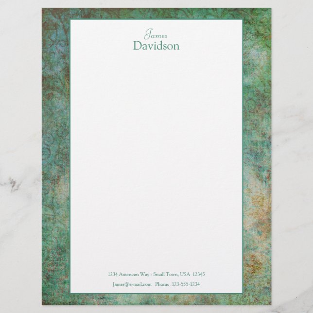 Moderne Granit-Letterhead-Stationierung Briefbogen (Vorderseite)