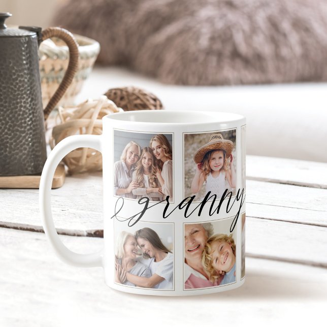 Moderne Granny Script | Entenkinder - FotoCollage Kaffeetasse (Von Creator hochgeladen)