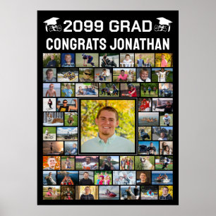 Moderne Gratulation Absolvent 59 Fotocollage Poster