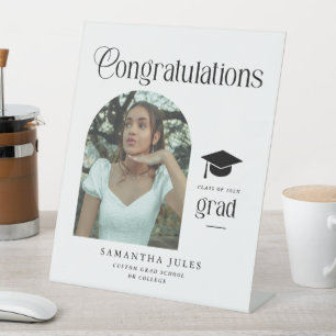 Moderne Gratulations- Absolventen-Foto-Abschlussbo Sockelschild