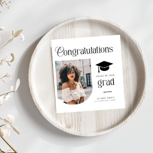 Moderne Gratulations-Grad-Foto-Abschluss-Bogen Serviette