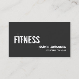 Moderne Grau Personal Trainer Business Card Visitenkarte
