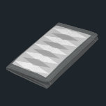 Moderne Grau Raute Nylon Wallet Trifold Geldbörse<br><div class="desc">Dieses moderne, graue TriFold Nylon Wallet der Mitte des Jahrhunderts besticht durch einen dunkelgrauen Hintergrund und ein Muster aus Mod, lichtdurchlässigen, dunkelgrauen Diamanten, die größere, Vintage weiße Diamanten mit grauen, im Weltraum aufgespeckten Splitterketten überdecken. Diese minimalistisch inspiriert, dekonstruierte Raute ist eine vereinfachende Rückgabe der größeren als der Lebensatomärzeit, die die...</div>